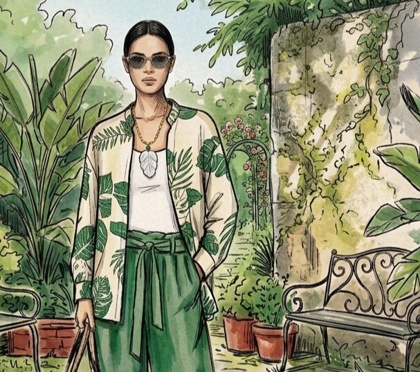 Artist Impression on Garden Series White leaf