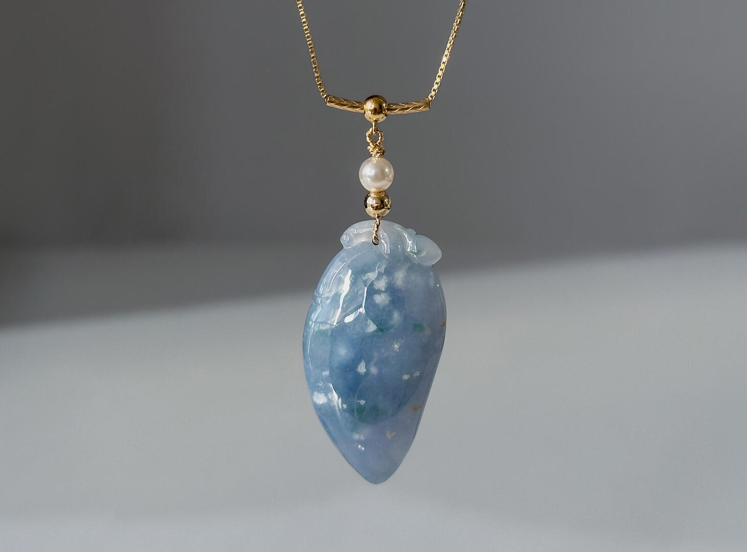 Purple Jadeite Pendant both sides wearable all rounder