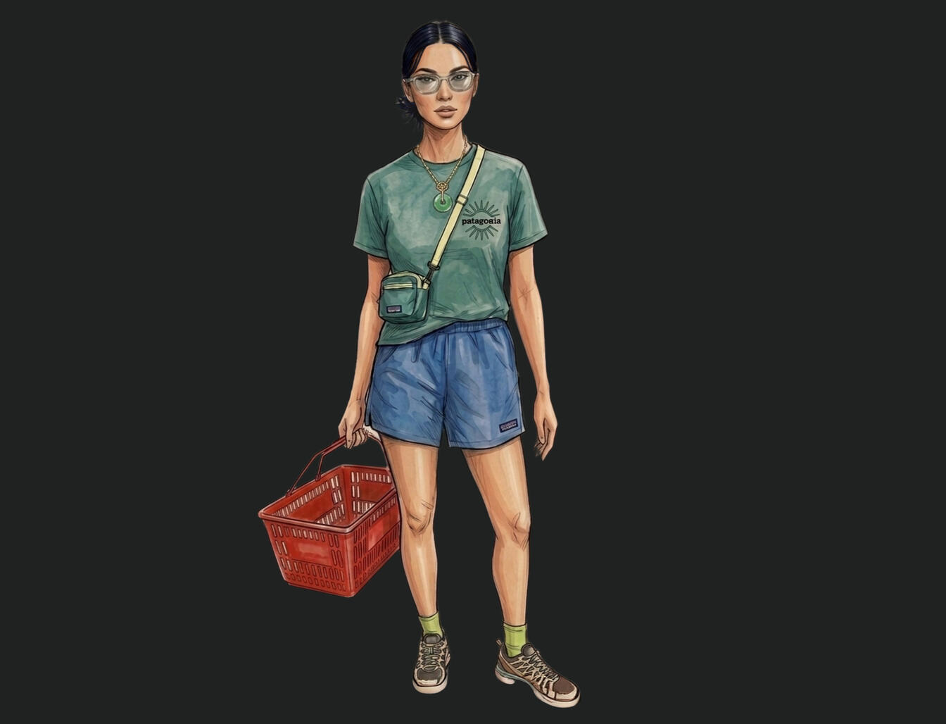 Green doughnut OOTD