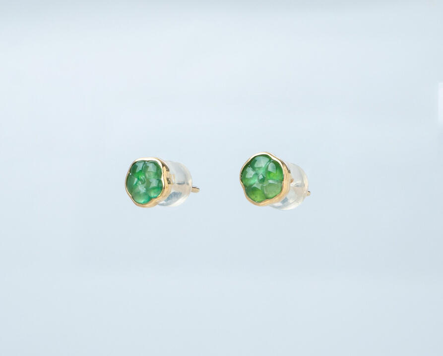 Half Hoops Jadeite Earrings